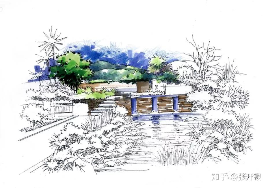 风景园林与建筑学这两种马克笔手绘画风,您喜欢哪一种? - 知乎