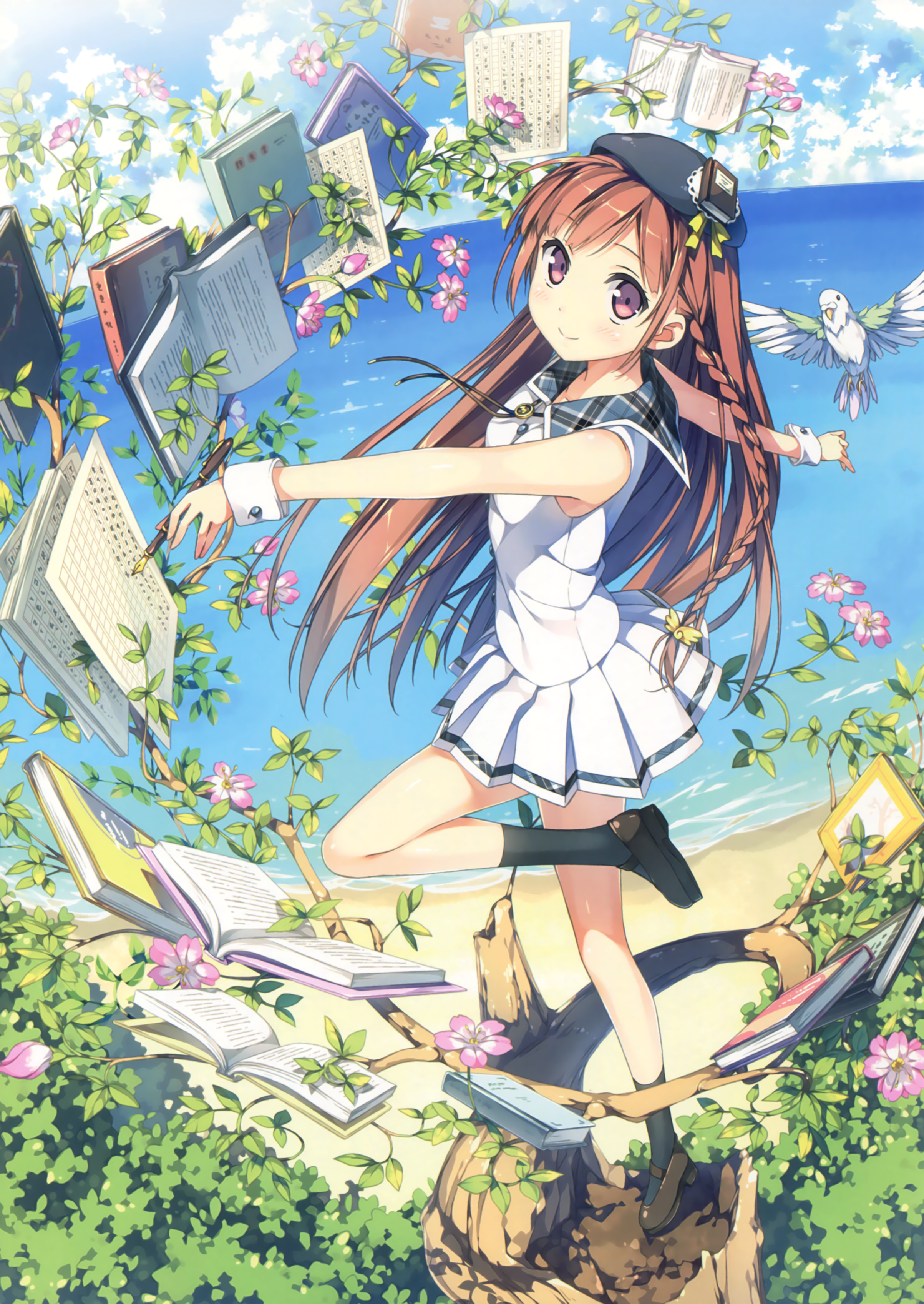 有没有什么好看的努力学习的少女的头像?