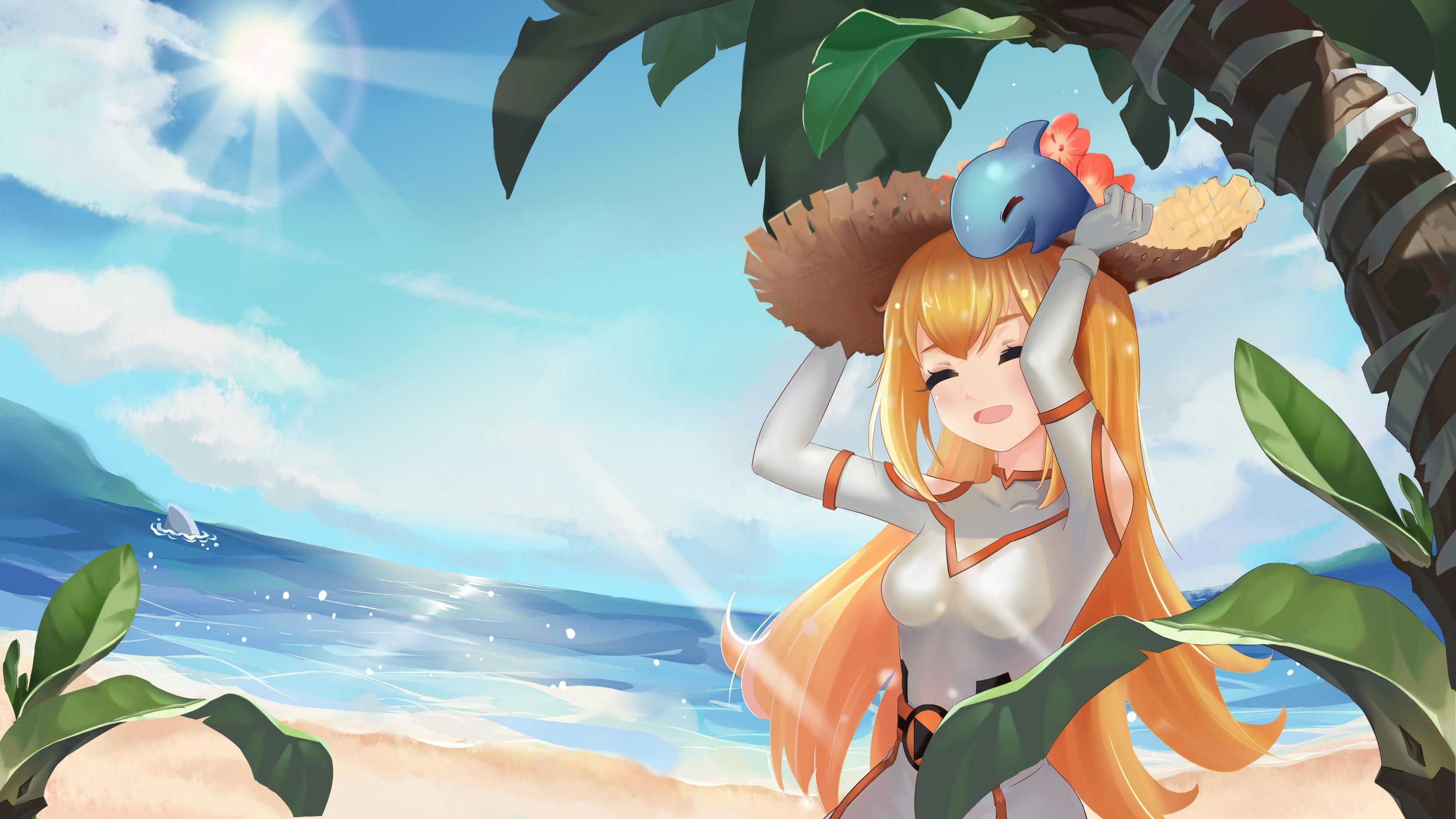 请问谁有斗鱼直播鲨鱼娘的壁纸或者qq表情啊