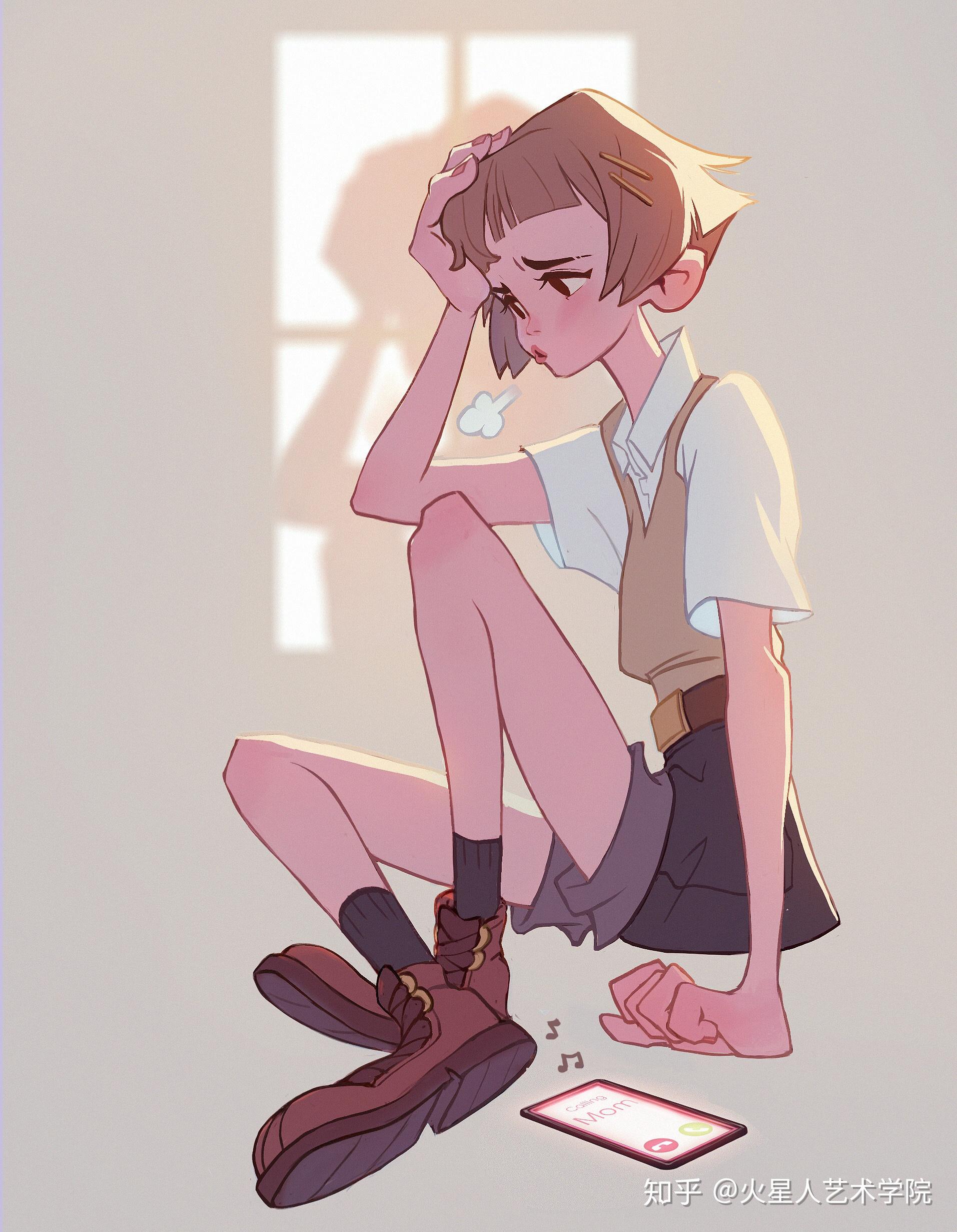 来一组小清新风格的人物动漫原画作品