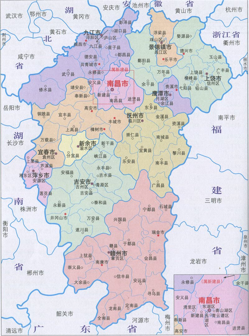 中国各省县级行政区划高清地图全集 