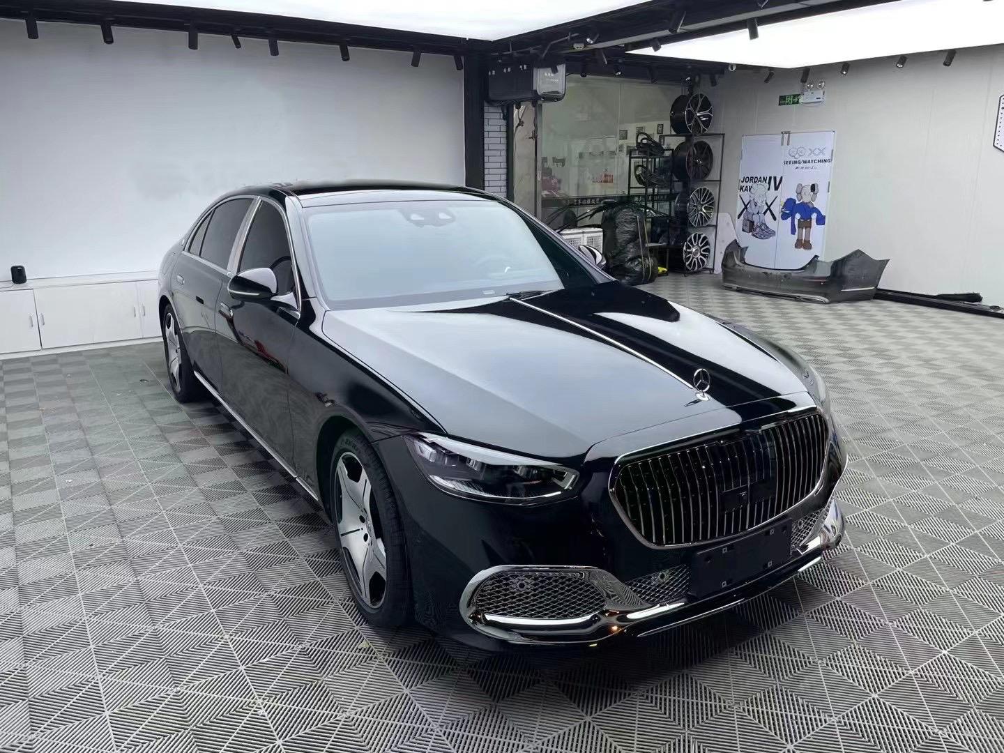 新款奔驰s级w223改装迈巴赫大包围前杠后杠后唇尾喉轮毂升级套件