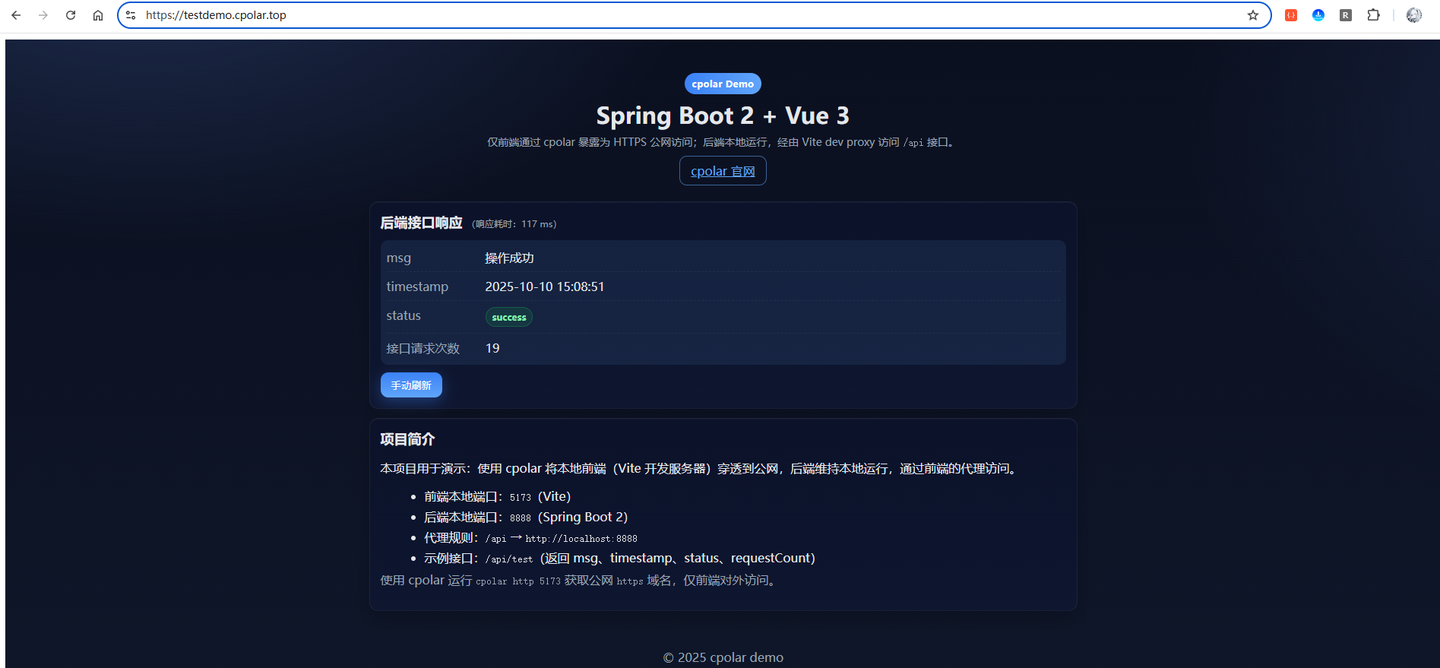 Spring Boot 2 + Vue 3 全栈项目内网穿透实战：HTTPS 公网访问方案 - 知乎