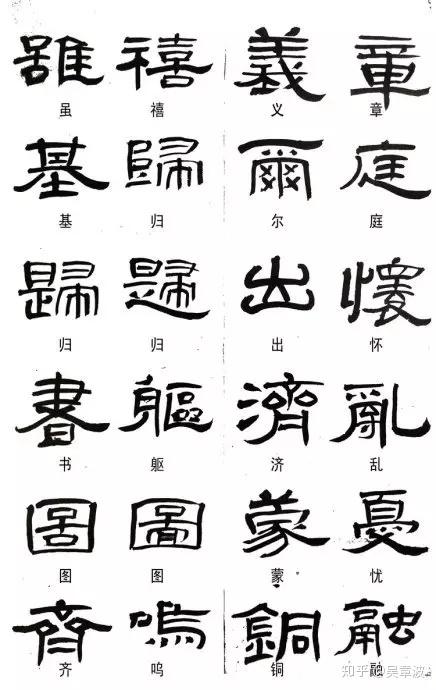隶书这样写不是错别字