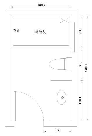 l型卫生间布局平面图图片