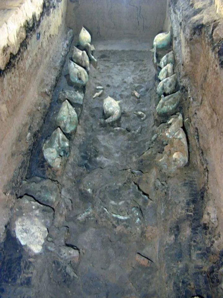 我们发现了46件青铜的水禽,就是跟水有关系的这种鸟,也发现了15件陶俑