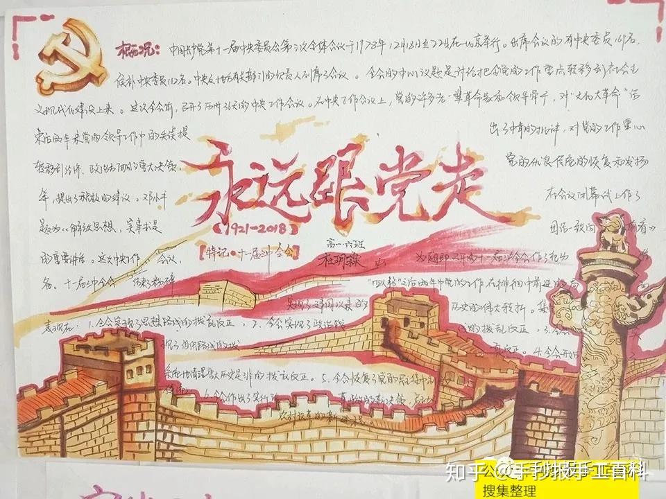 七一建党节手抄报高中大学成人版本