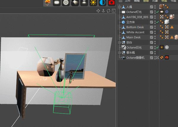 octane渲染器的景深效果