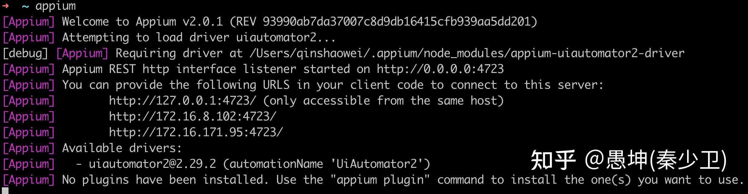  node js appium app 