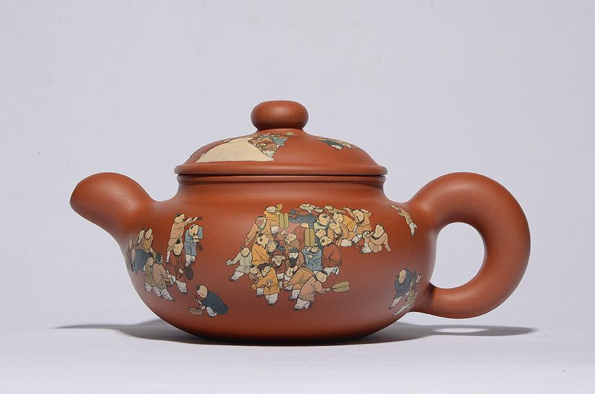 陈正初养眼养心紫砂壶的彩绘艺术