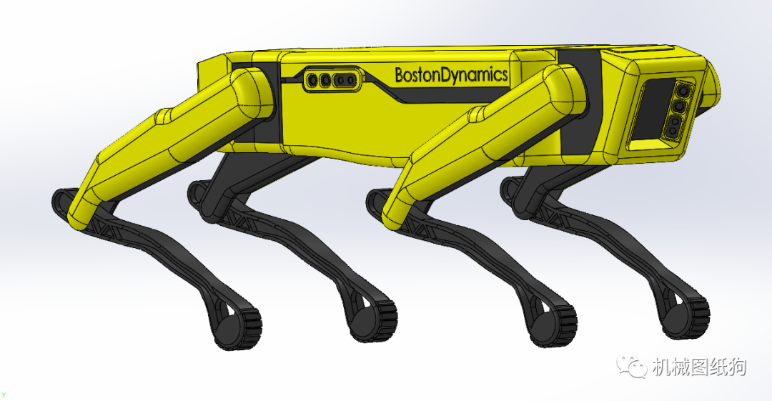 机器人波士顿动力spot机器狗造型3d图纸solidworks设计附igs