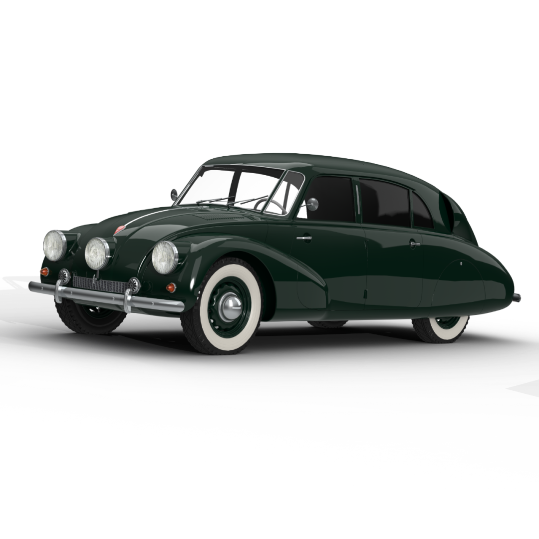 汽车轿车tatrat87二战老车3d数模图纸solidworks设计