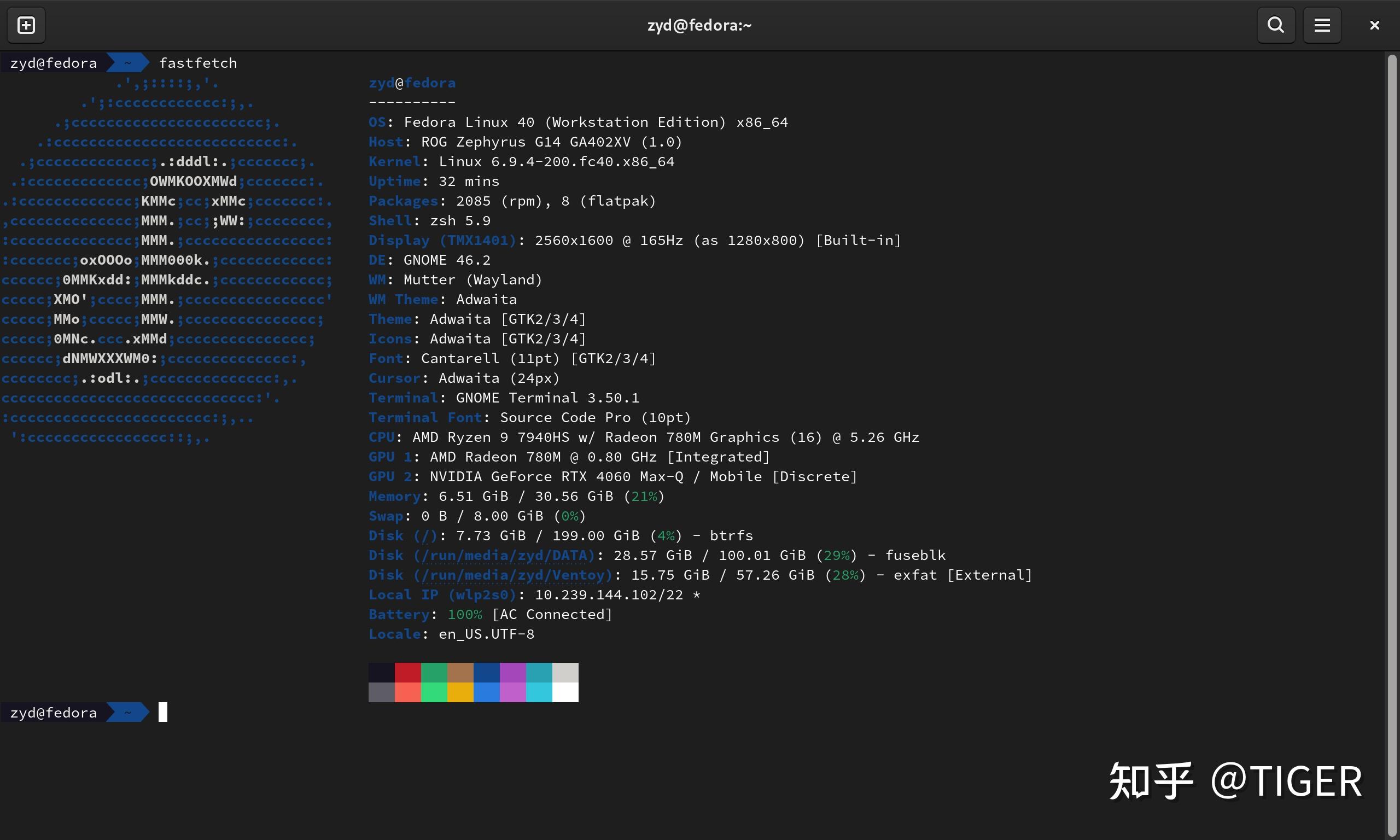  fedora 40 a n 14 gnome 
