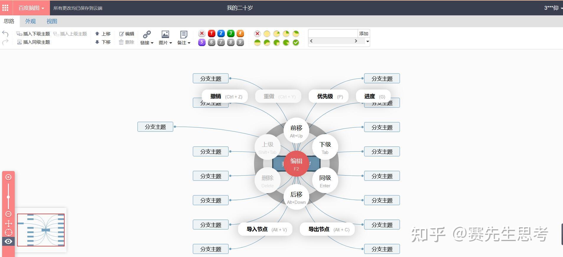 百度脑图制作思维导图图片