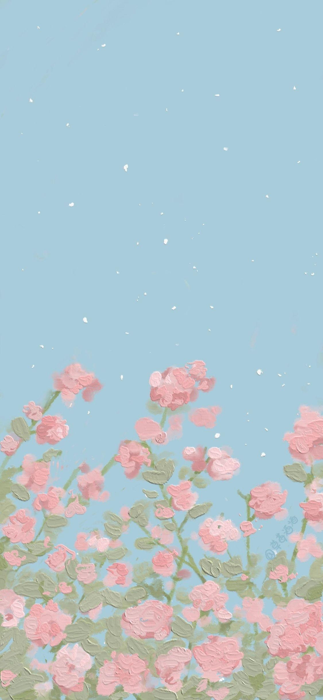 有暖色调的简单的卡通壁纸吗