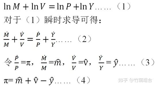 首先,老师了阐述费雪交易方程式"mv=pt",运用瞬时求导得出货币供给量