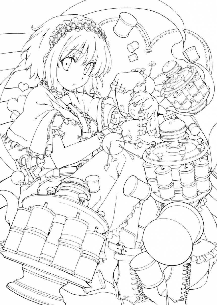 板绘东方上色线稿分享