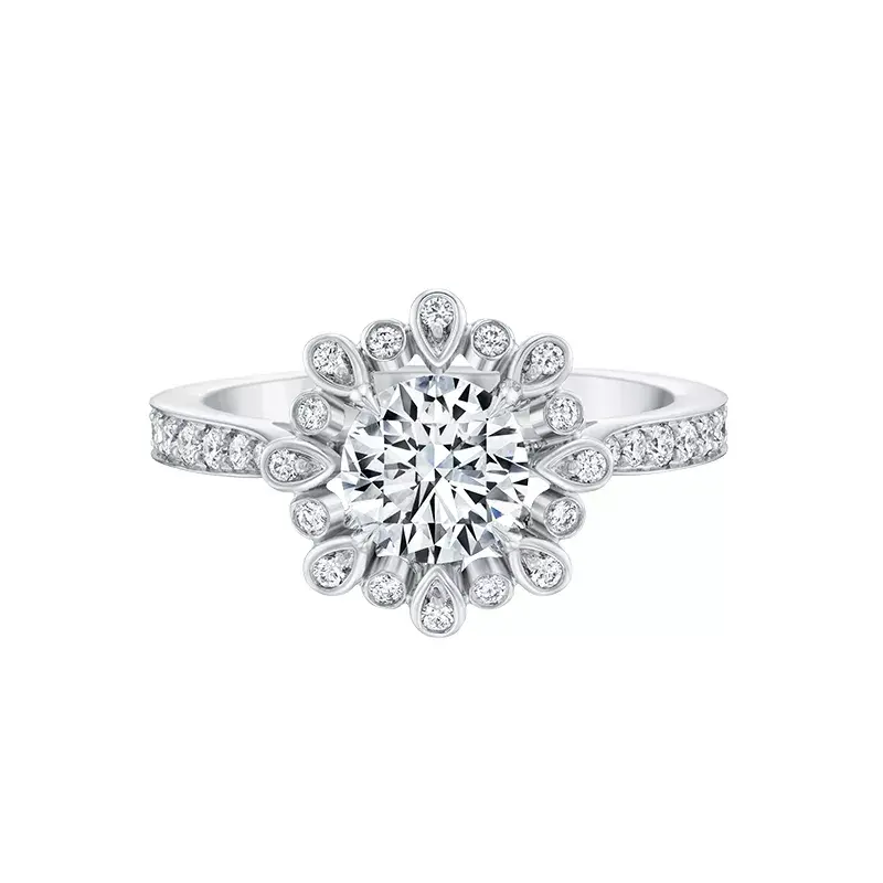 hw海瑞温斯顿一克拉经典款订婚钻戒