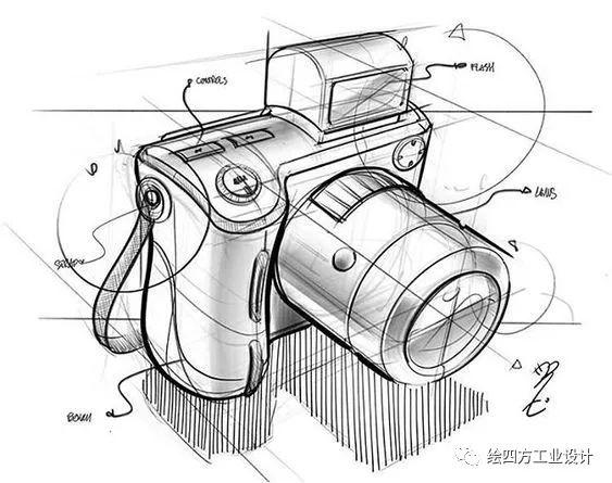 工业设计相机手绘图片