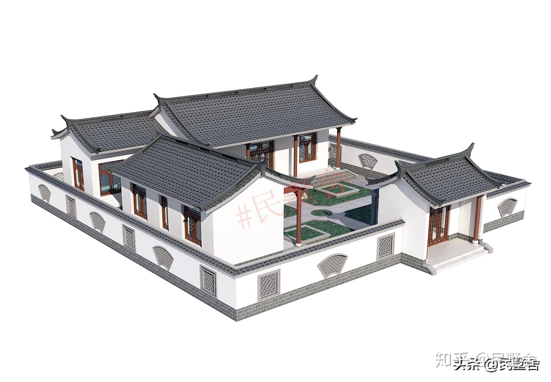 农村一层别墅设计图前庭后院是家人理想的中式合院