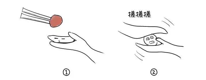 搓汤圆步骤图简笔画图片