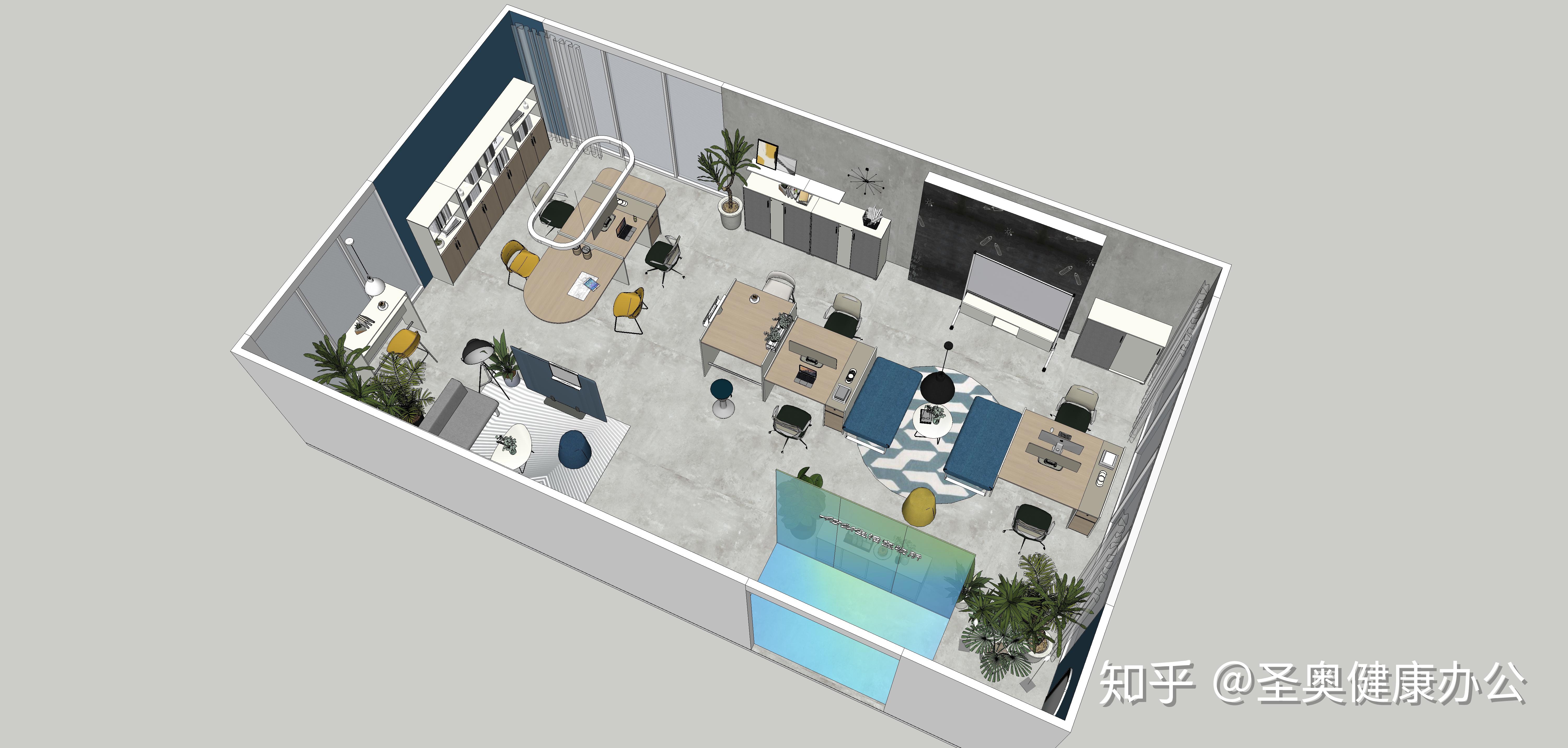 80平米左右的办公室应该怎么装修? - 知乎