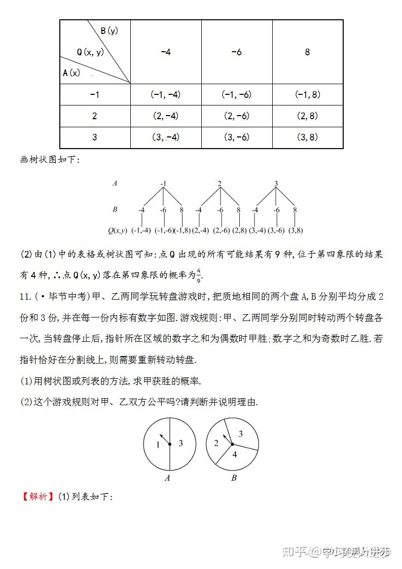 初三数学上册:《概率初步》,中考真题+解析,实战把握重点! - 知乎