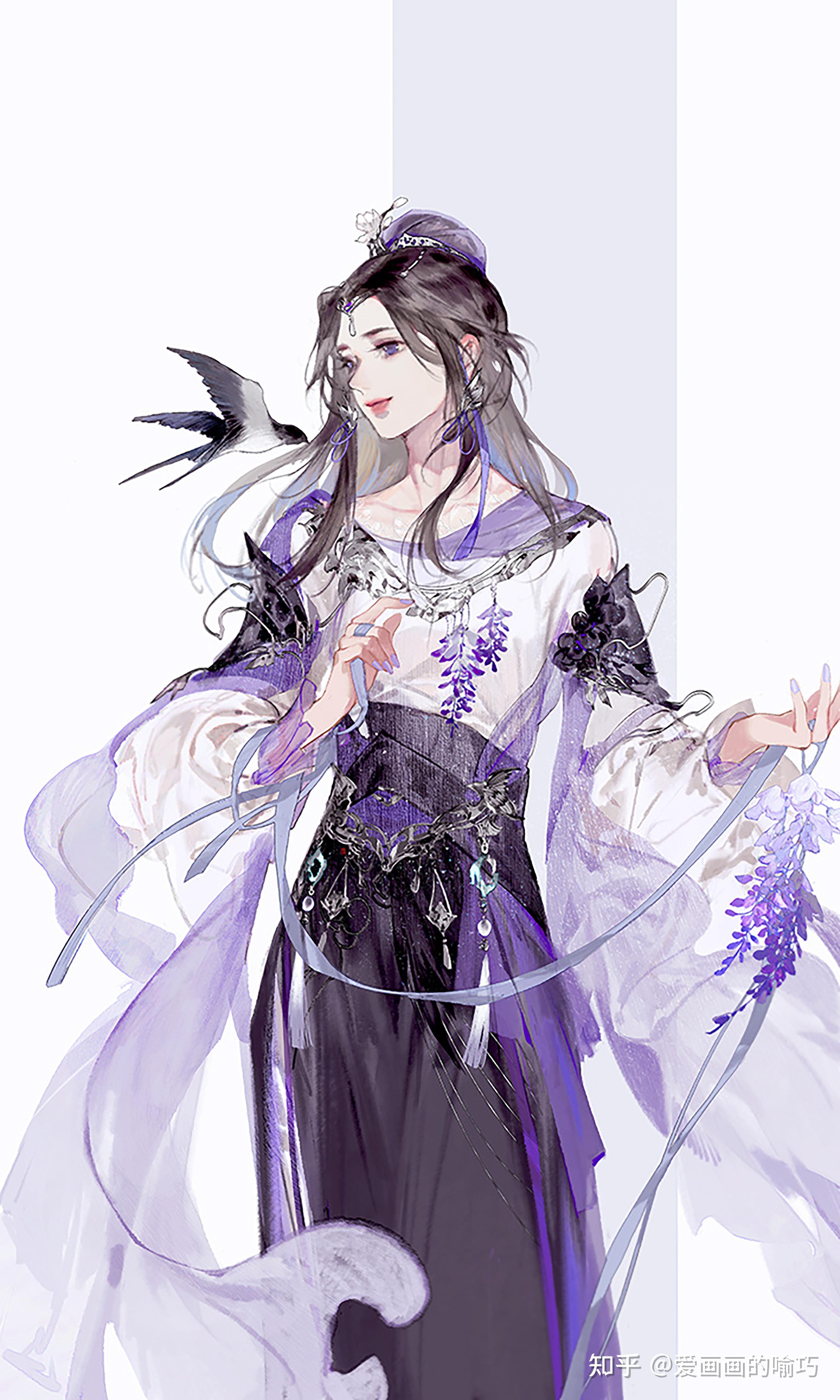 伊吹五月鸡腿子古风插画