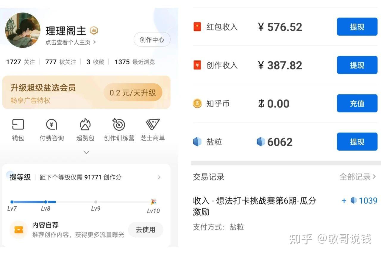 知乎提现1000元,分享知乎赚钱的10个方法
