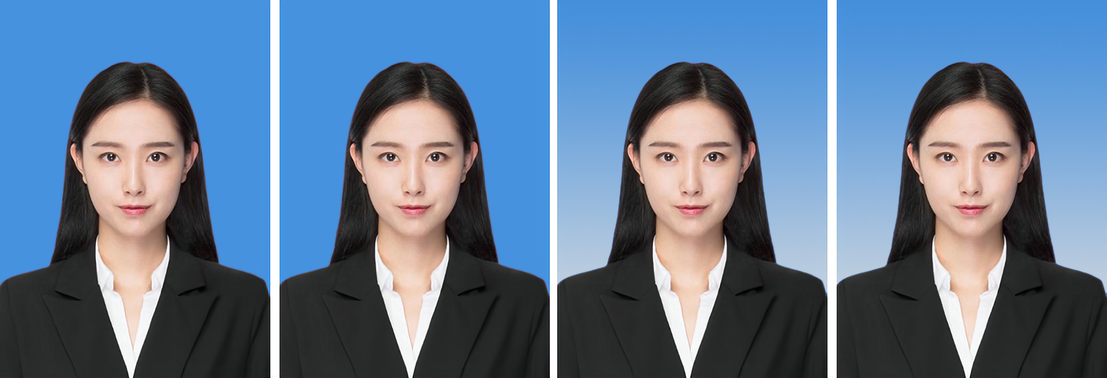 怎么把蓝底证件照改成渐变蓝底证件照