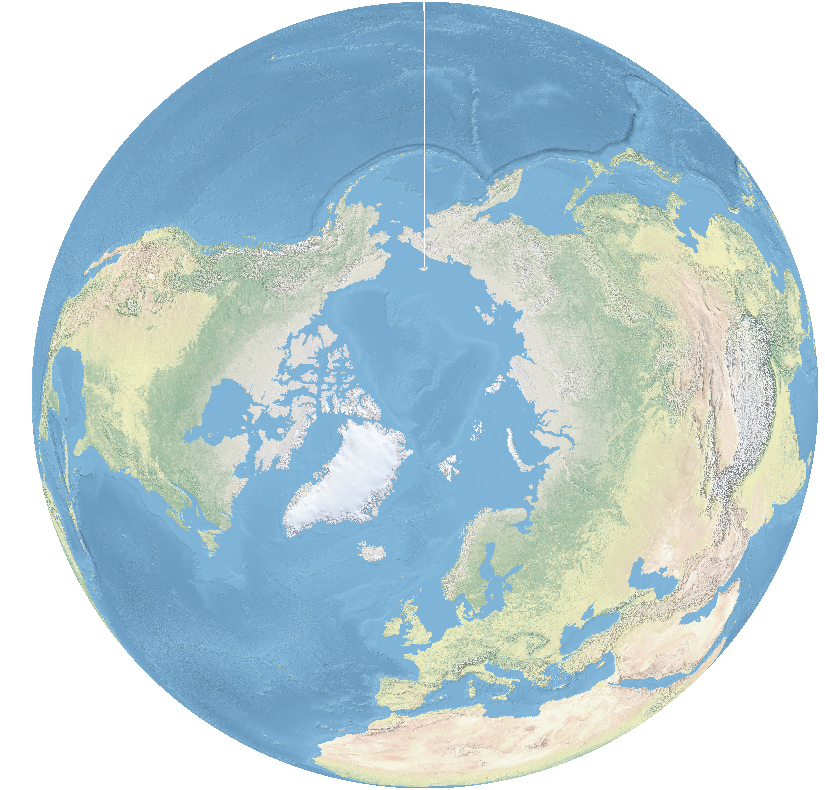 qgis利用栅格图片制作北半球投影