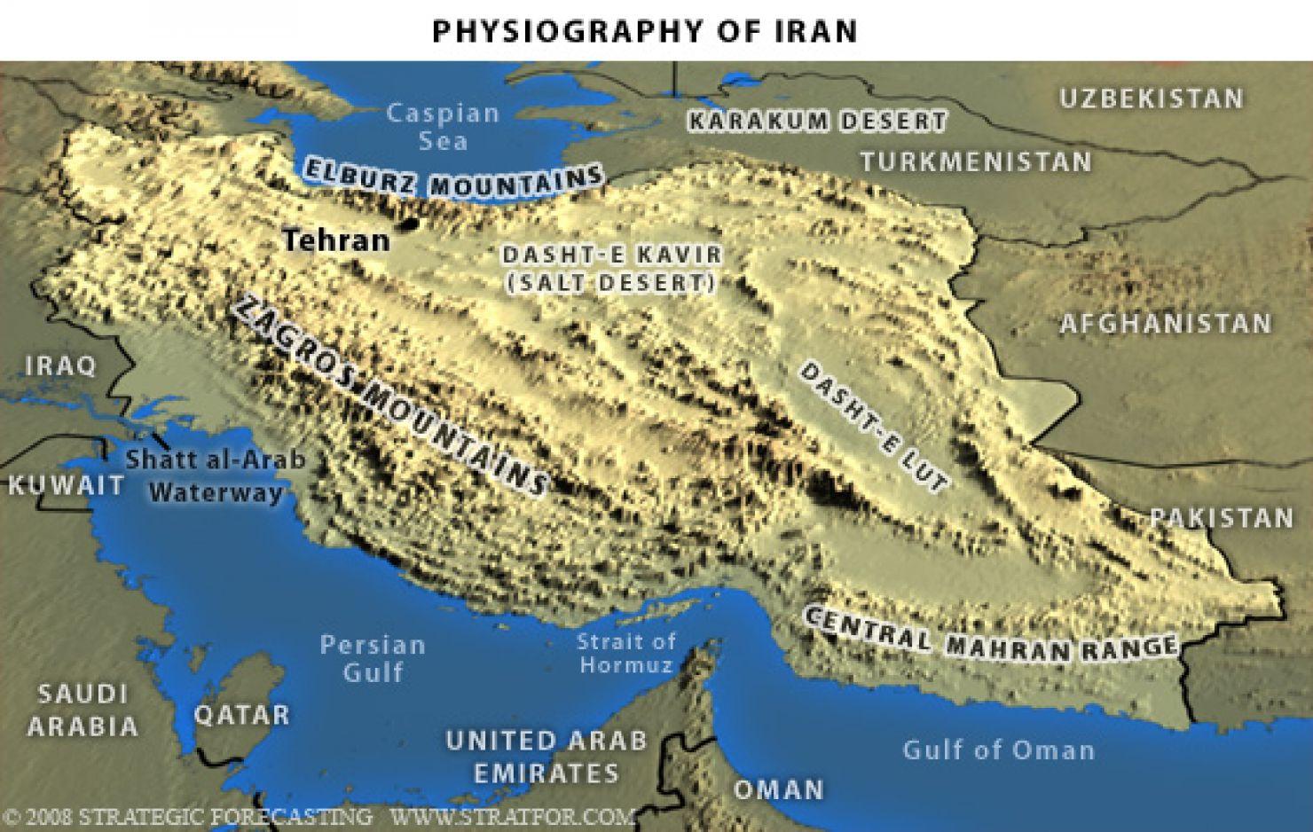 伊朗地形图高清版大图图片