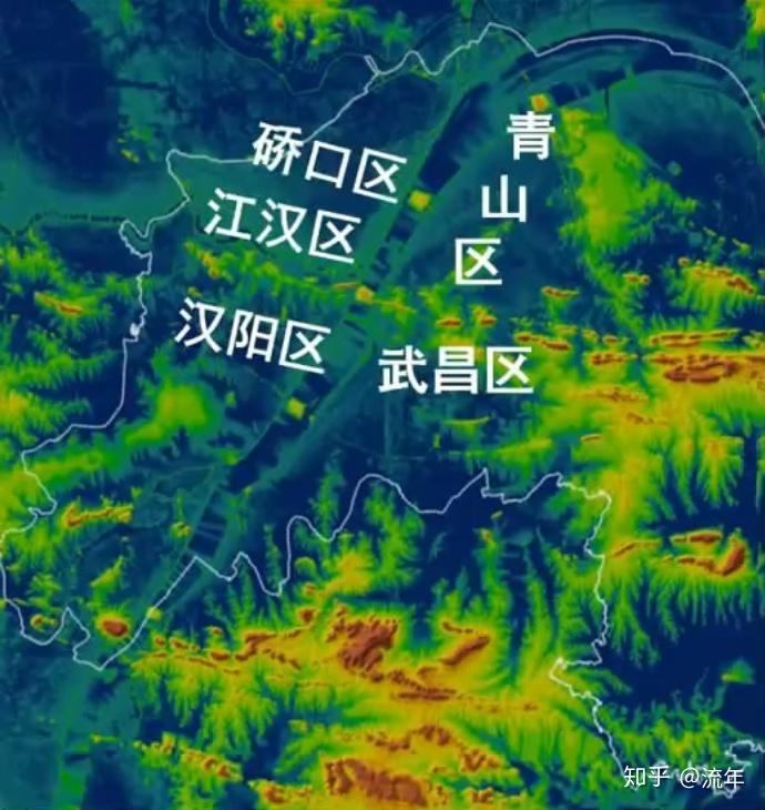 武汉市地势高低图图片
