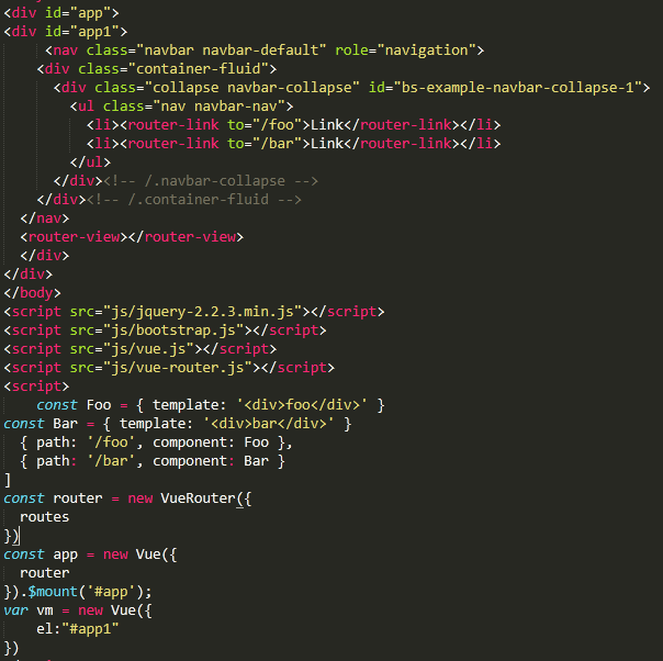 vue-router后面创建一个新的vue实例后路由失效