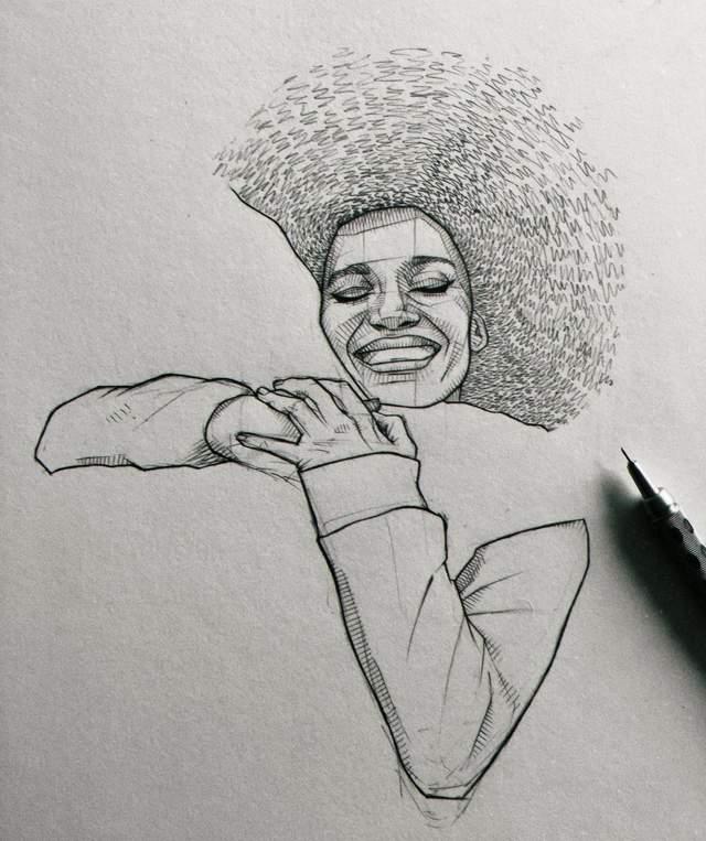 这种排线的素描画风看得真舒服