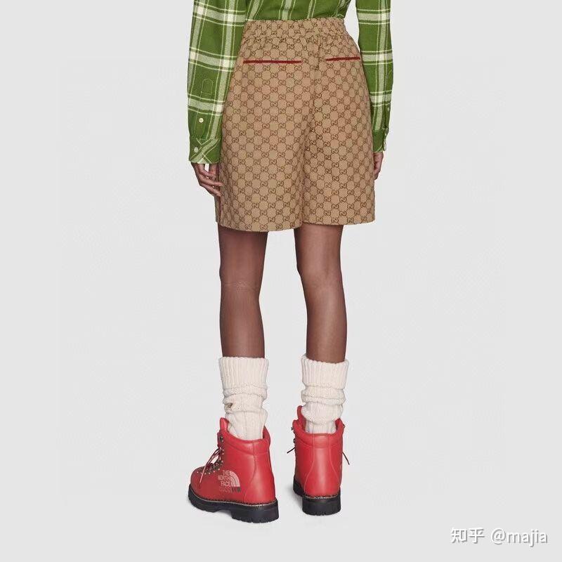 gucci北面联名款短裤男款