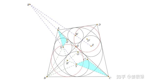 圆外切四边形的一个性质 知乎