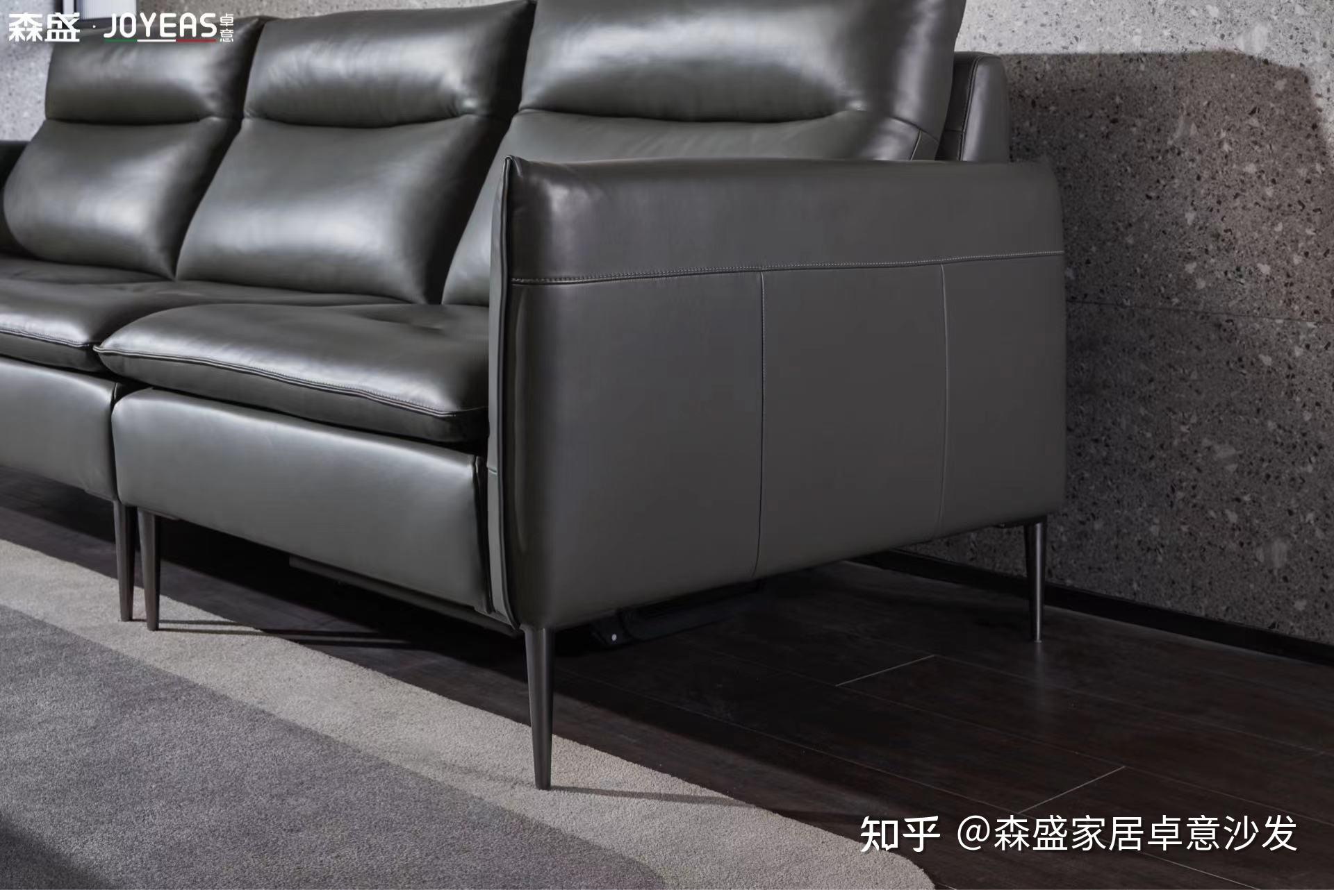 意式极简 黑色真皮沙发的高级感不是一点点 - 知乎