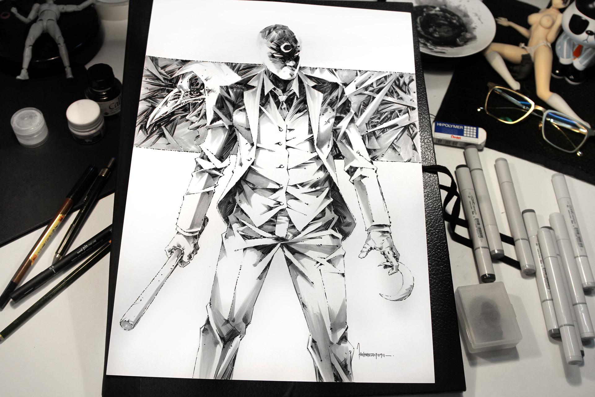 来看美漫大佬笔下令人赏心悦目的黑白手绘