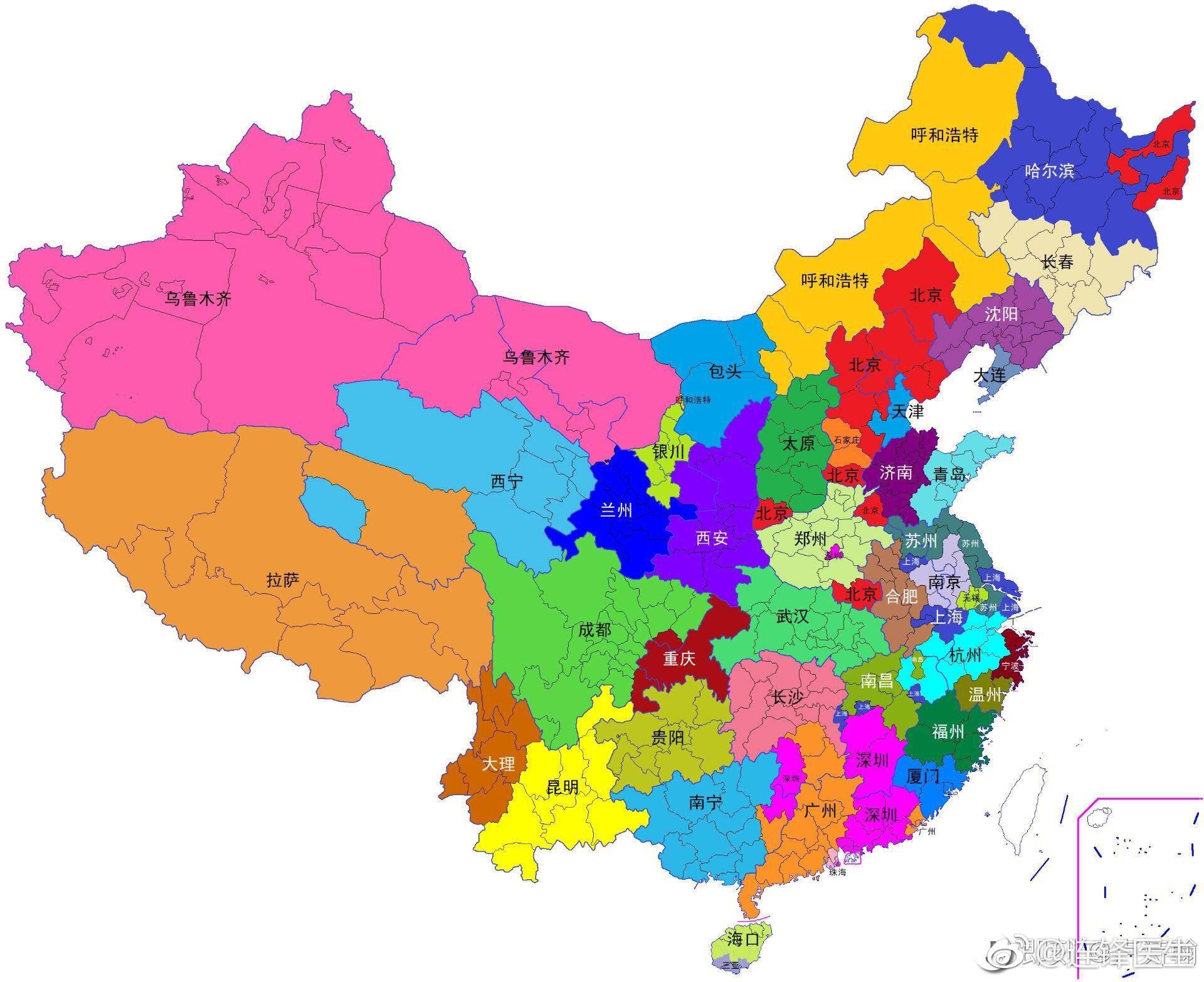 中国各省简图图片