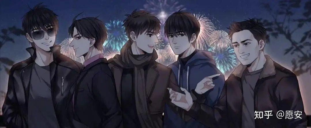 有没有盗墓笔记铁三角的图动漫的那种还有他们围成三角的图求