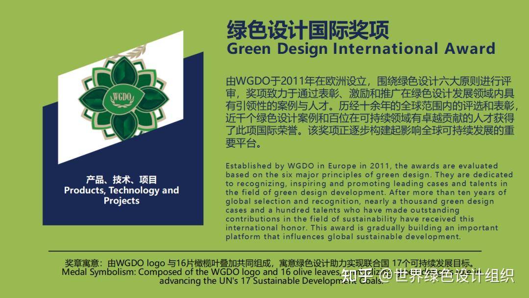 奖项申报 | 绿色设计，世界共鉴！2025 绿色设计国际奖项申报火热进行中...... - 知乎