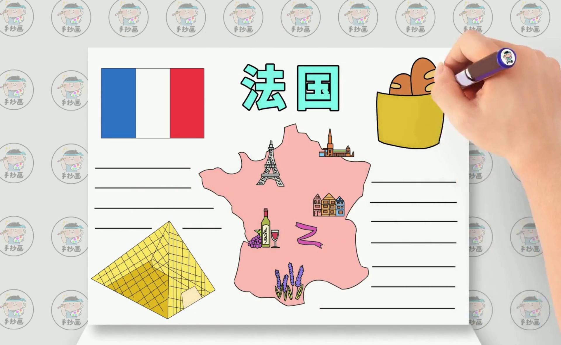 法国手抄报绘制全攻略,简单易学,让你轻松成为手抄报创作高手!