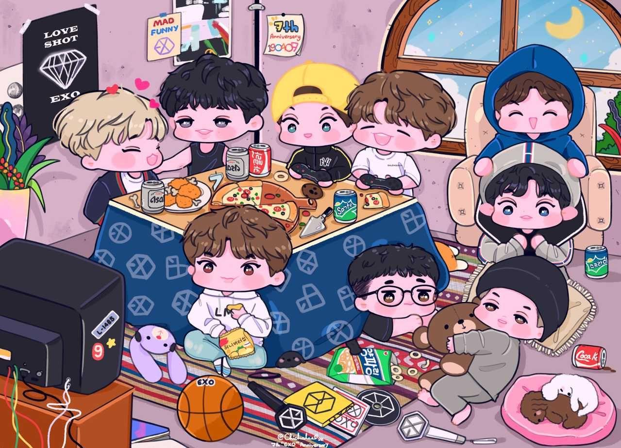 有没有集美有exo的各种出圈神图(九人无水印)? - 知乎