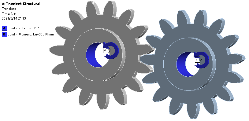 ansysworkbench齿轮啮合瞬态动力学分析