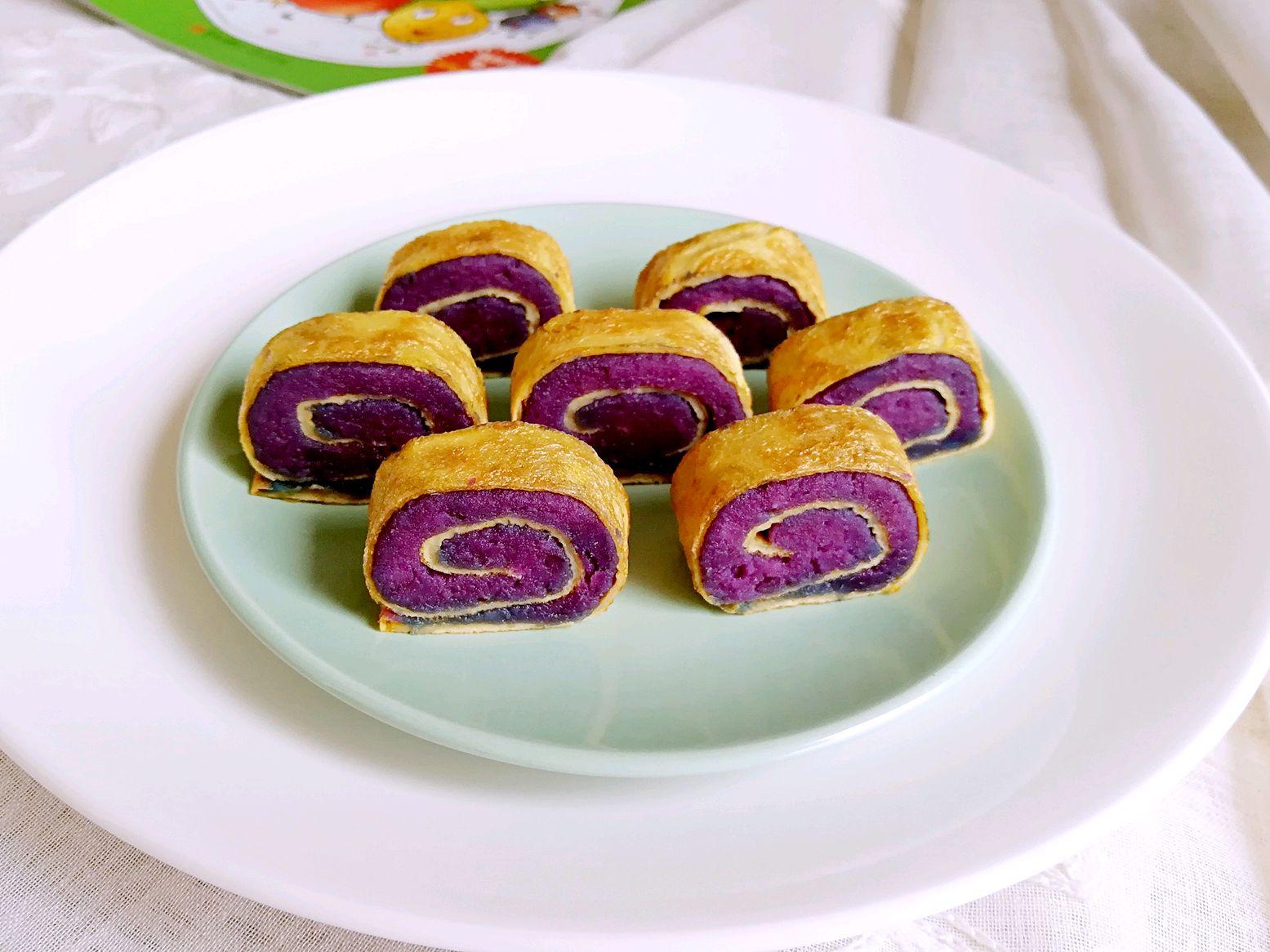 紫薯牛奶鸡蛋卷的做法_【图解】紫薯牛奶鸡蛋卷怎么做如何做好吃_紫薯牛奶鸡蛋卷家常做法大全_奔3的实习厨娘_豆果美食