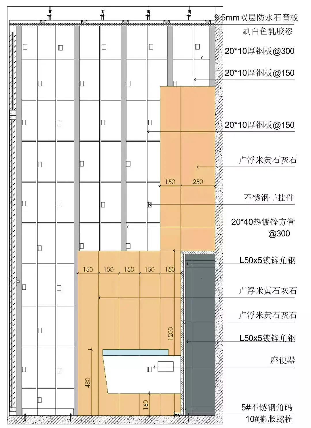 室内设计施工工艺017 - 室内50mm厚“超薄隔墙”怎么做? - 知乎