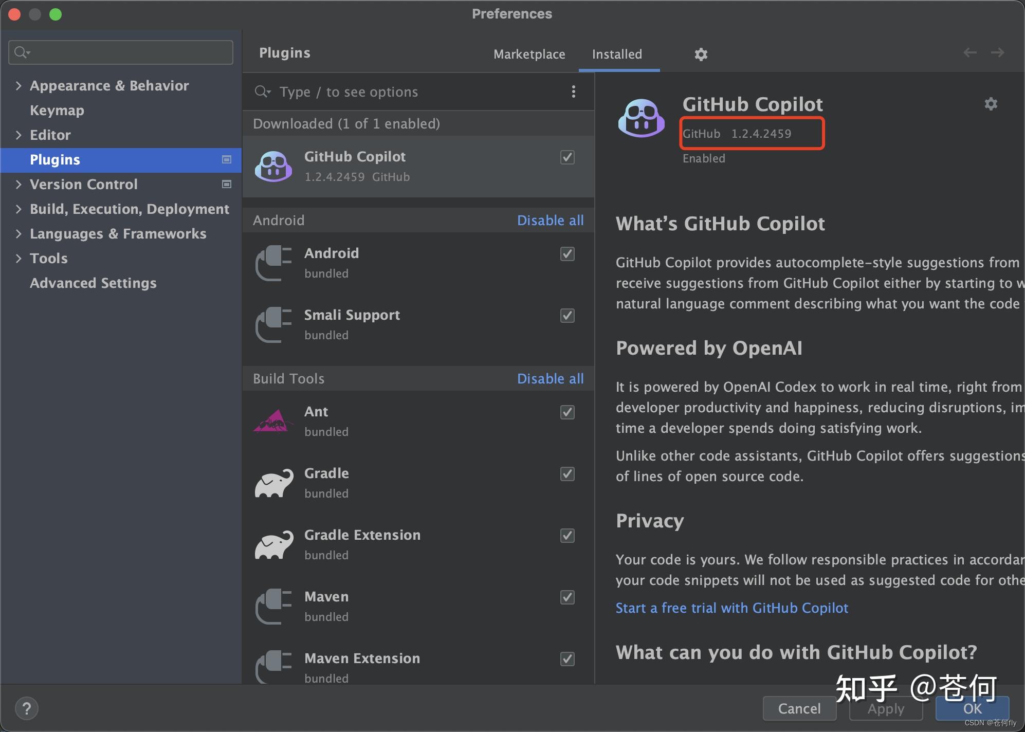 idea安装github copilot登录后状态无变化解决方案 - 知乎