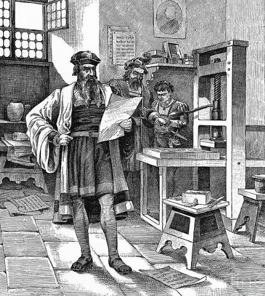 上一回我们谈过了活字印刷术的诞生,15世纪的德国人约翰·古腾堡