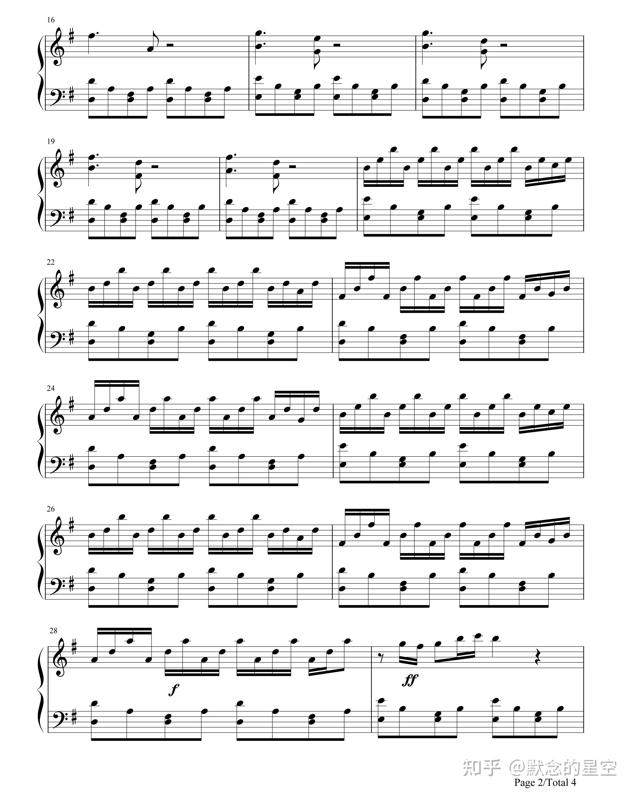 钢琴谱双手简谱双版本yanntiersencomptinedunautreétélaprèsmidi